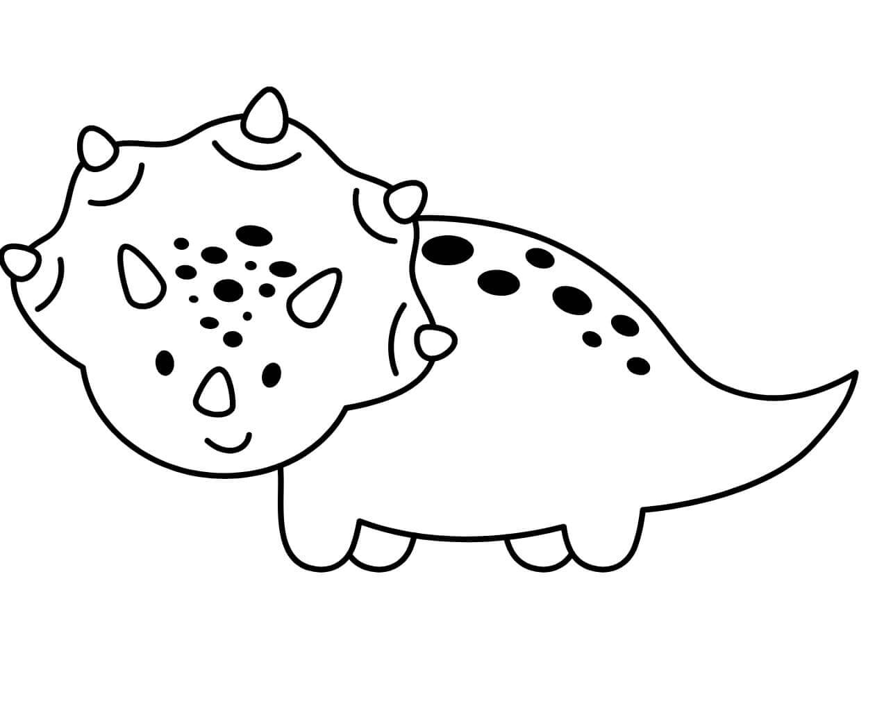 Fise de colorat cu Triceratops de colorat p18