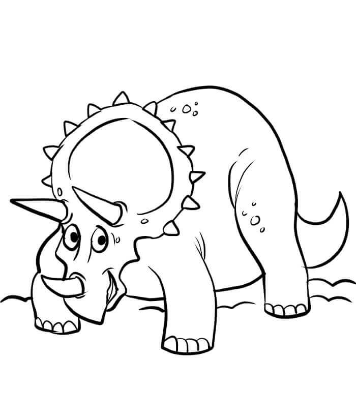 Fise de colorat cu Triceratops de colorat p23
