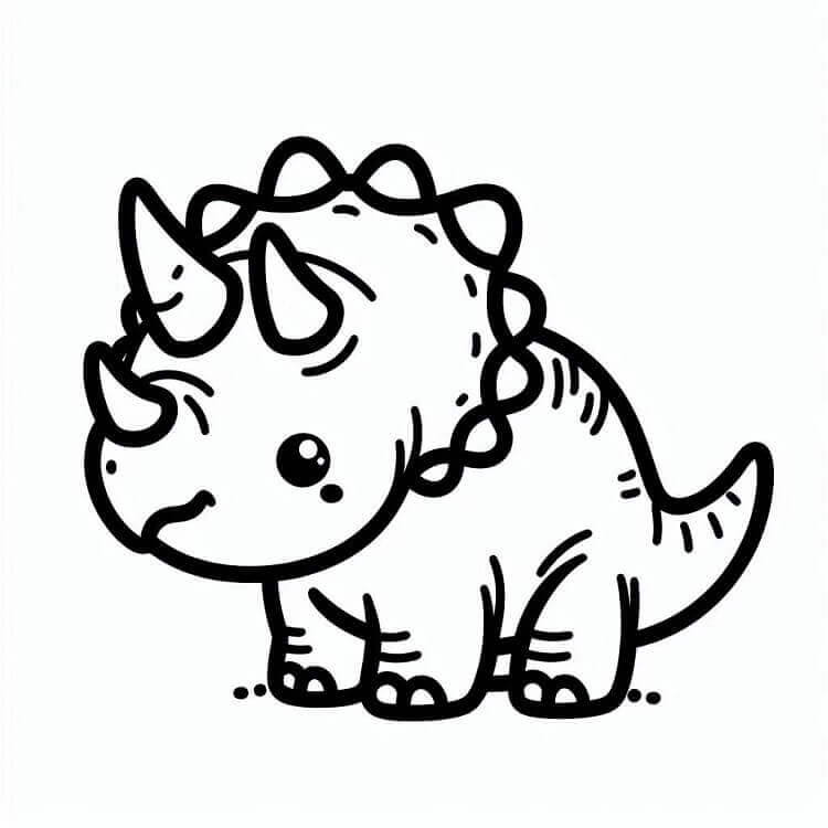 Fise de colorat cu Triceratops de colorat p26