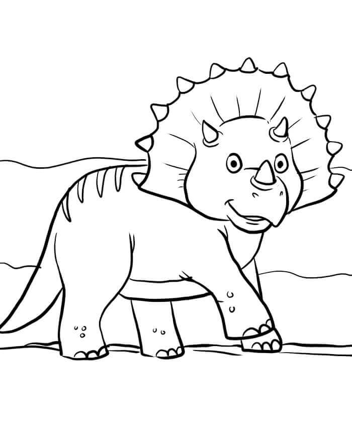 Fise de colorat cu Triceratops de colorat p28