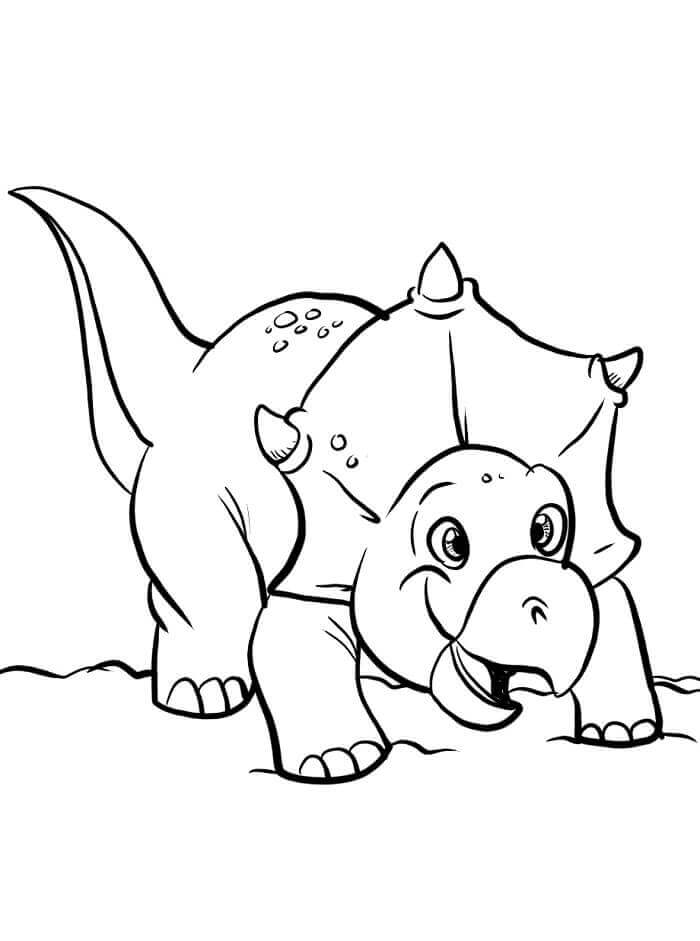 Fise de colorat cu Triceratops de colorat p30