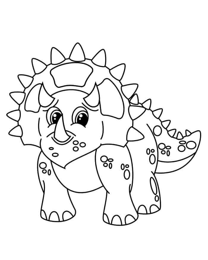 Fise de colorat cu Triceratops de colorat p31
