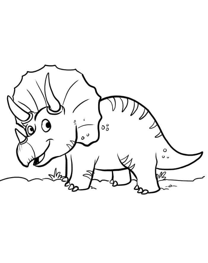 Fise de colorat cu Triceratops de colorat p33