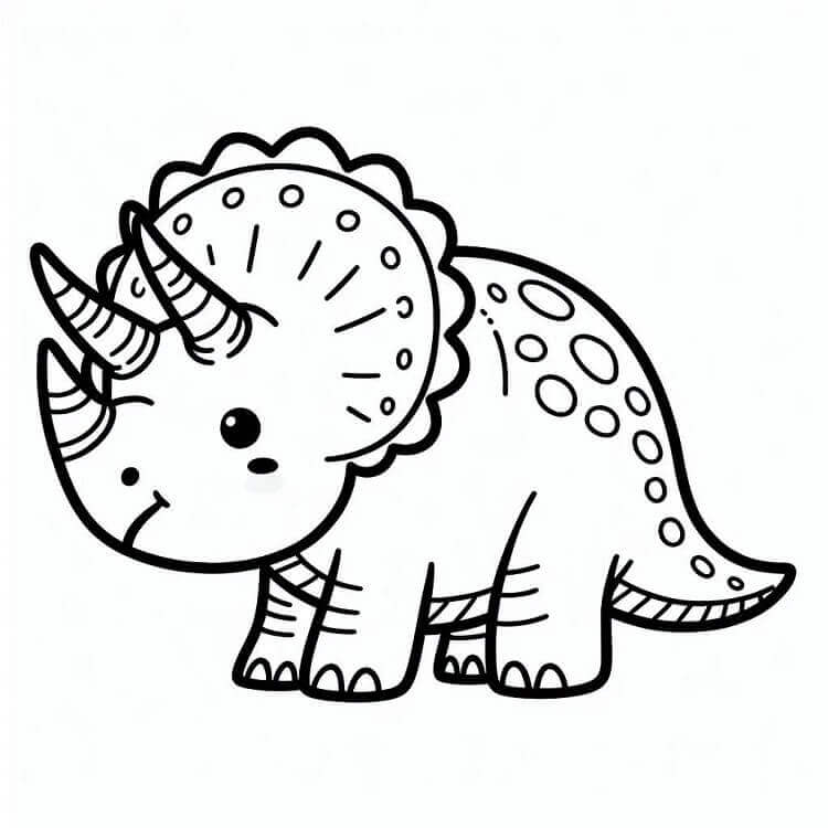 Fise de colorat cu Triceratops de colorat p41