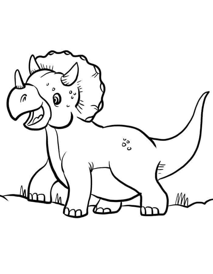 Fise de colorat cu Triceratops de colorat p42