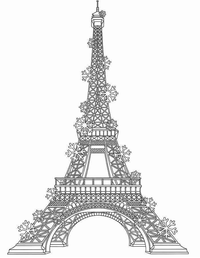 Fise de colorat cu Turnul Eiffel de colorat p15