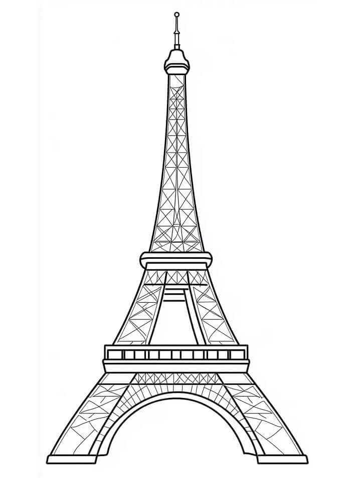 Fise de colorat cu Turnul Eiffel de colorat p22