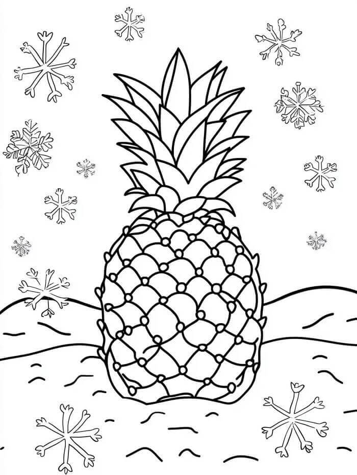 Fise de colorat cu Ananas de colorat p03