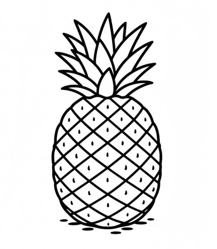 Fise de colorat cu Ananas de colorat p04
