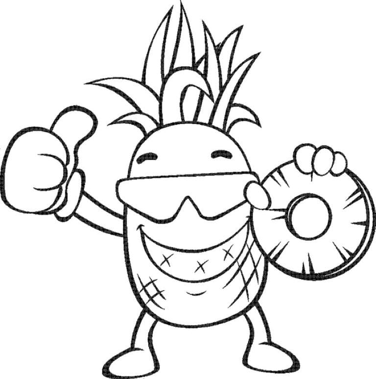 Fise de colorat cu Ananas de colorat p11