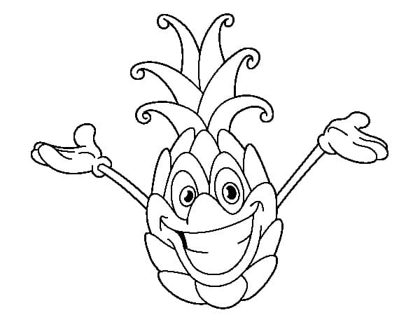 Fise de colorat cu Ananas de colorat p15