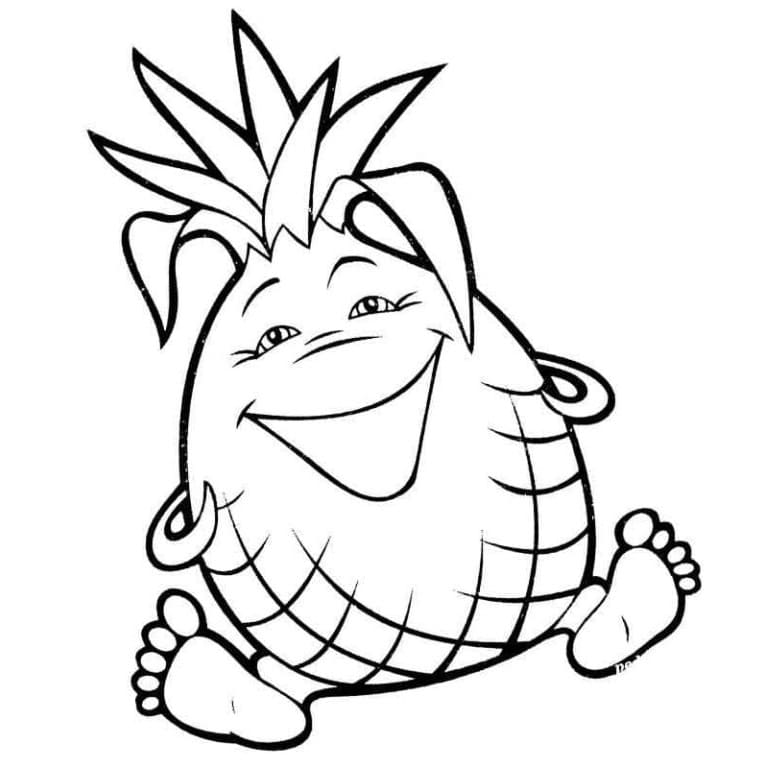 Fise de colorat cu Ananas de colorat p17