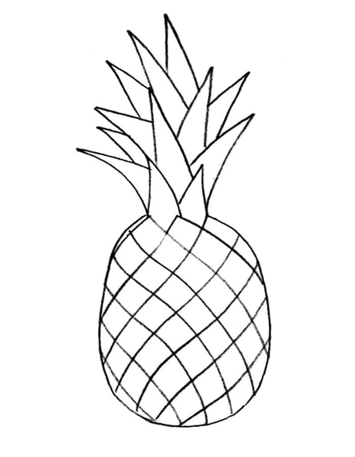 Fise de colorat cu Ananas de colorat p20