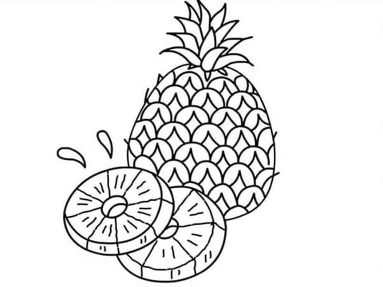 Fise de colorat cu Ananas de colorat p21
