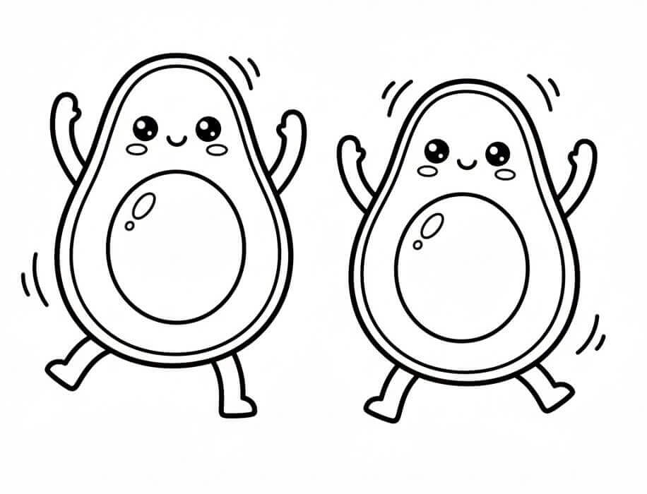 Planse de colorat cu Avocado