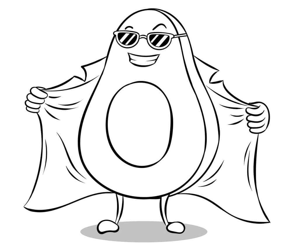 Fise de colorat cu Avocado de colorat p18