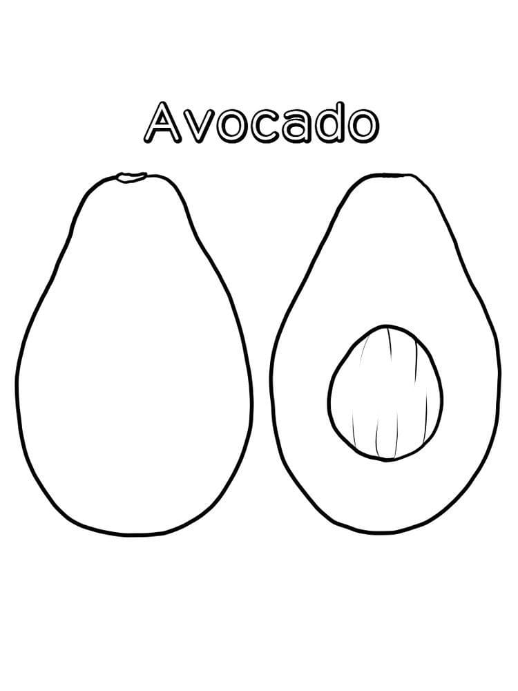 Fise de colorat cu Avocado de colorat p19