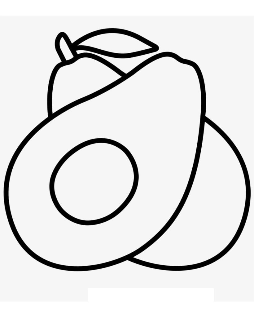 Fise de colorat cu Avocado de colorat p20
