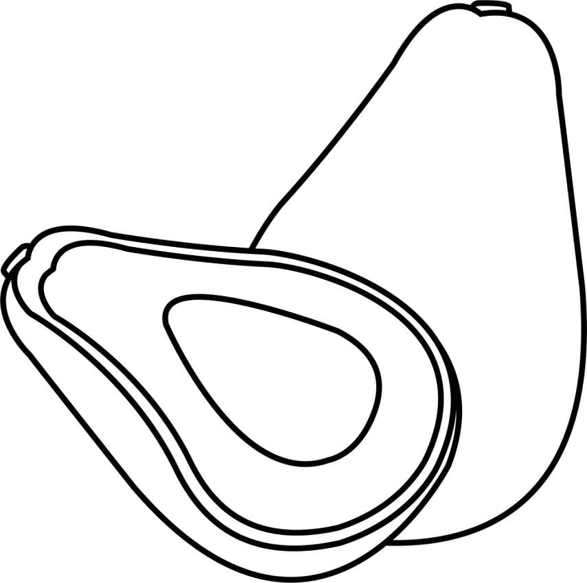 Fise de colorat cu Avocado de colorat p22