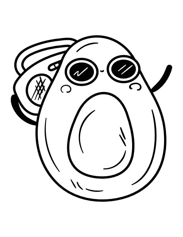 Fise de colorat cu Avocado de colorat p25