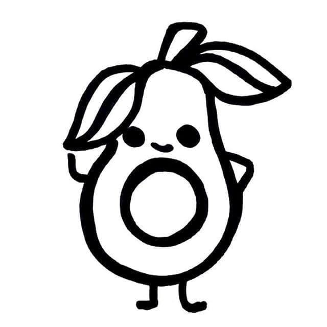 Fise de colorat cu Avocado de colorat p30