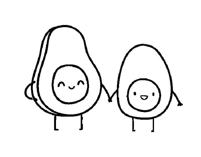 Fise de colorat cu Avocado de colorat p32