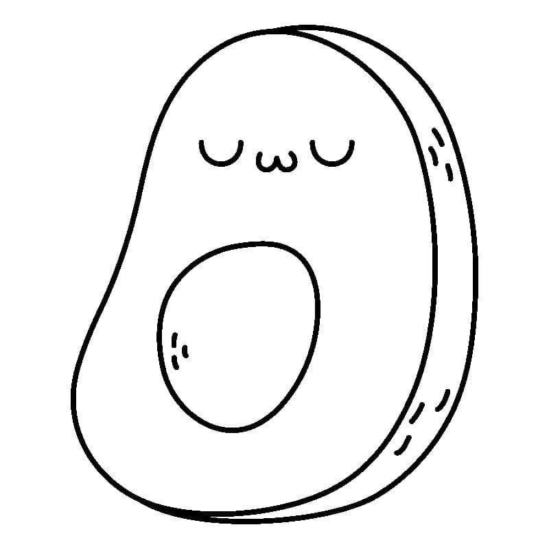 Fise de colorat cu Avocado de colorat p34