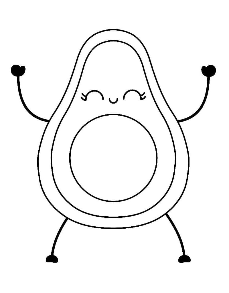 Fise de colorat cu Avocado de colorat p35