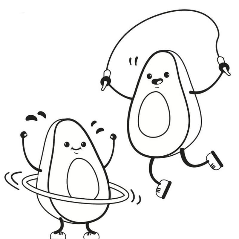 Fise de colorat cu Avocado de colorat p39