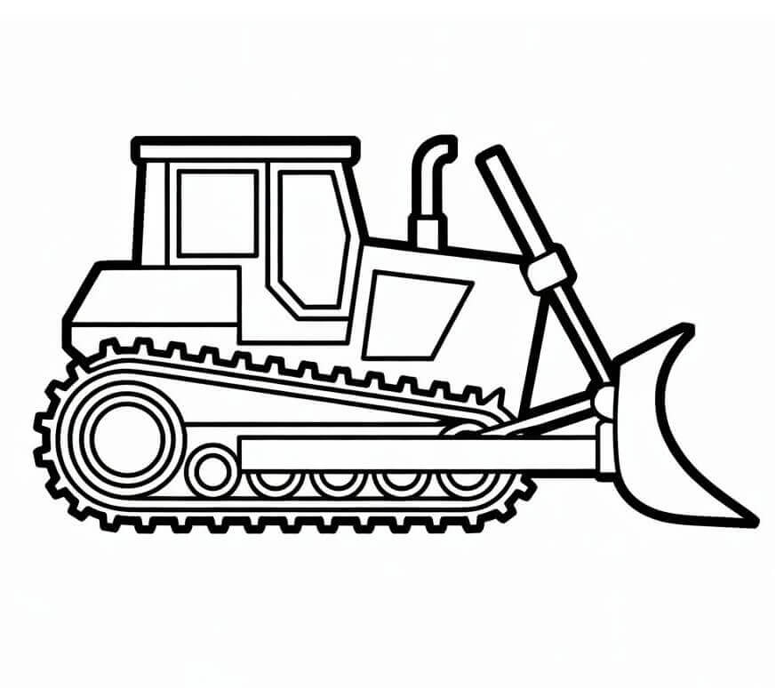 Fise de colorat cu Buldozer de colorat p05