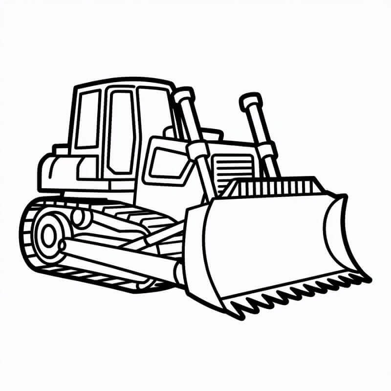 Planse de colorat cu Buldozer