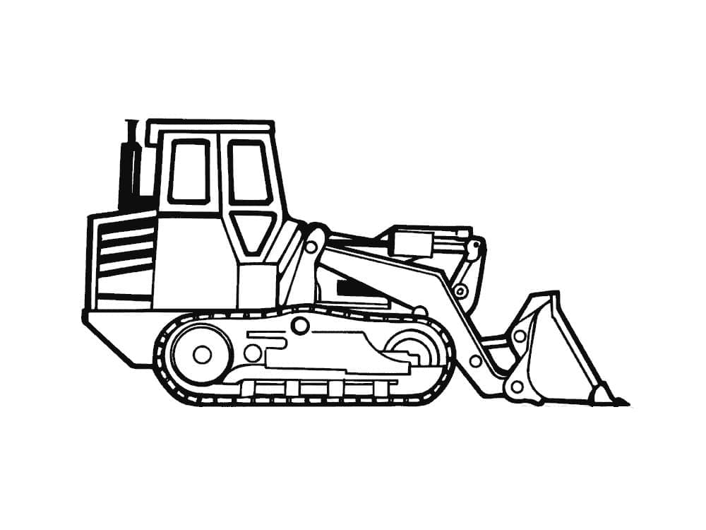 Fise de colorat cu Buldozer de colorat p25