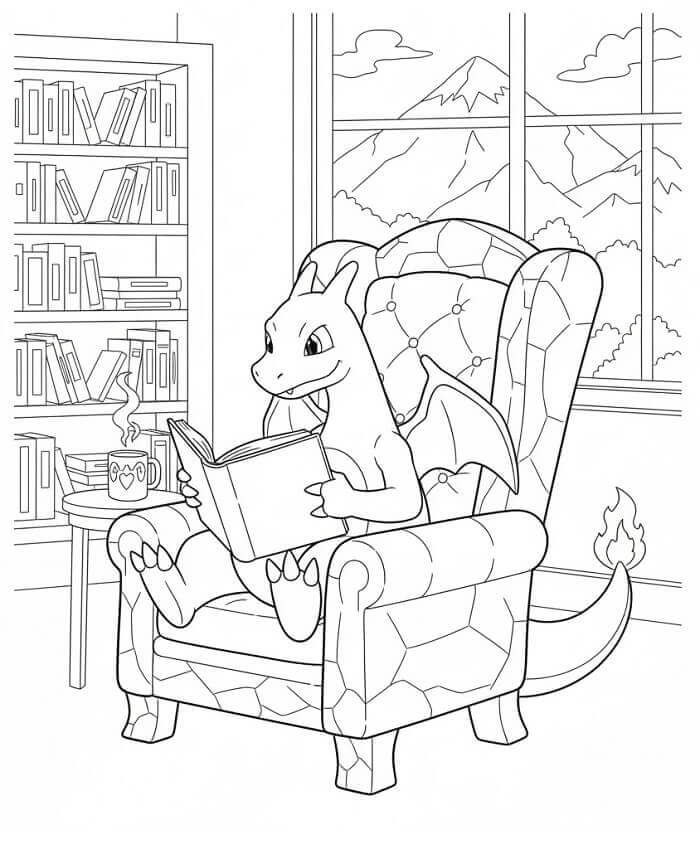 Fise de colorat cu Charizard de colorat p01