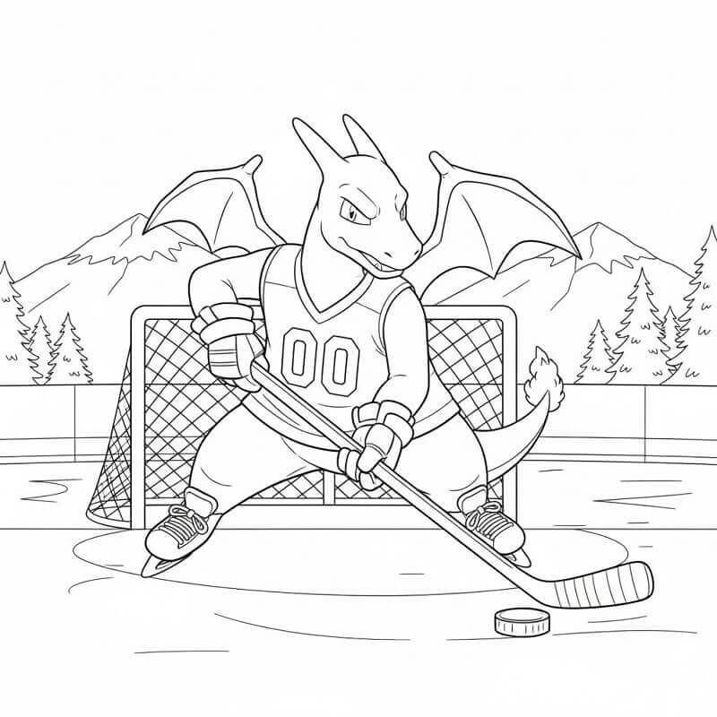 Fise de colorat cu Charizard de colorat p03