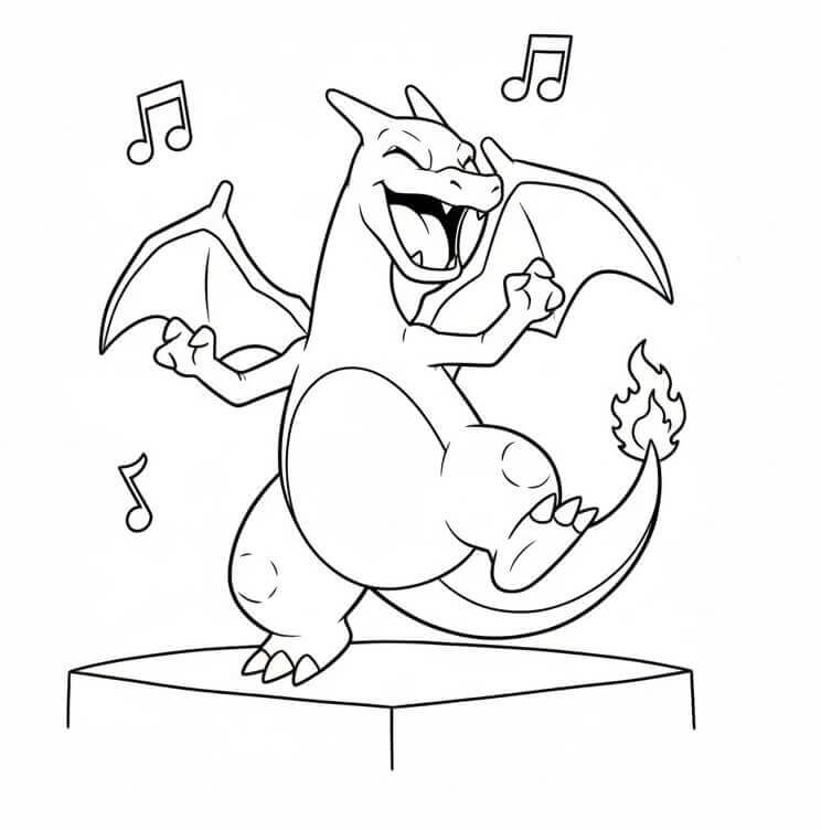 Planse de colorat cu Charizard