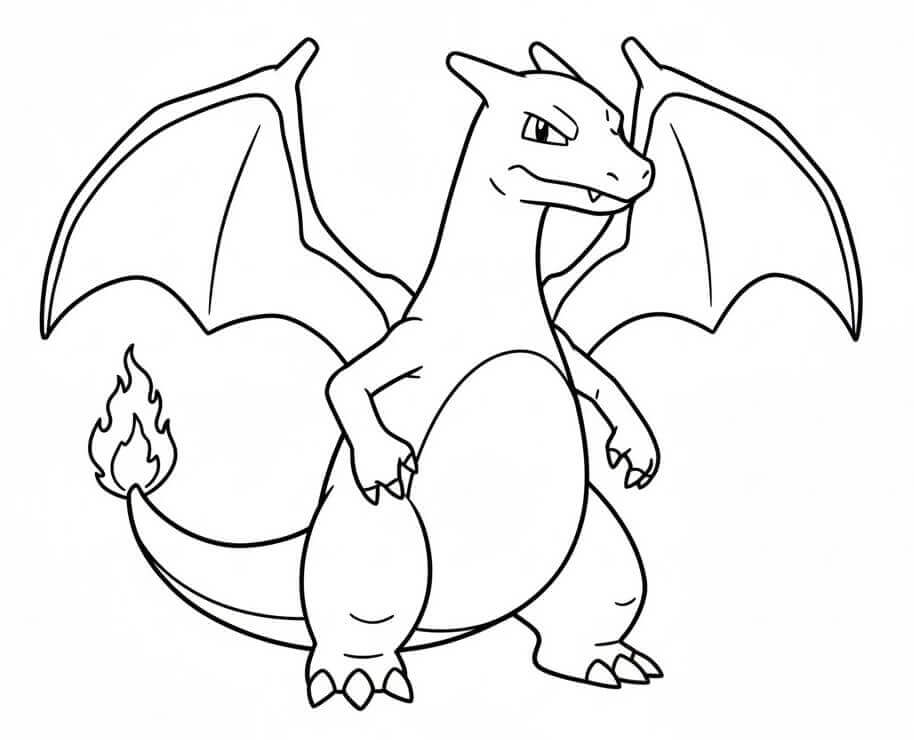 Fise de colorat cu Charizard de colorat p09
