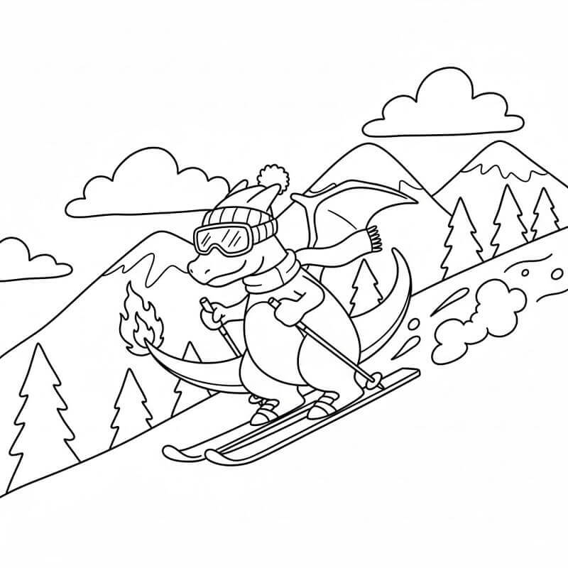 Fise de colorat cu Charizard de colorat p14