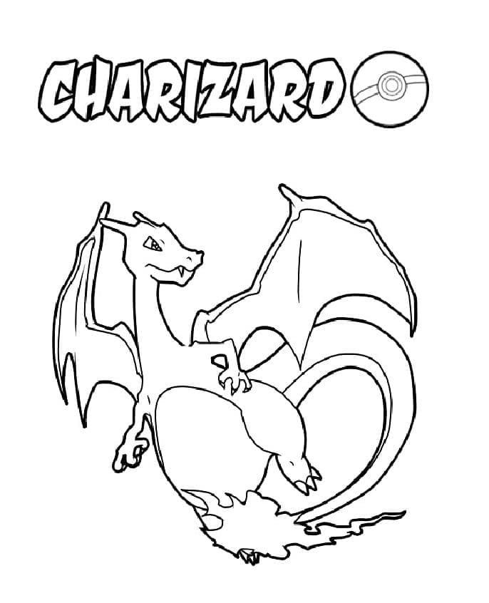 Fise de colorat cu Charizard de colorat p16