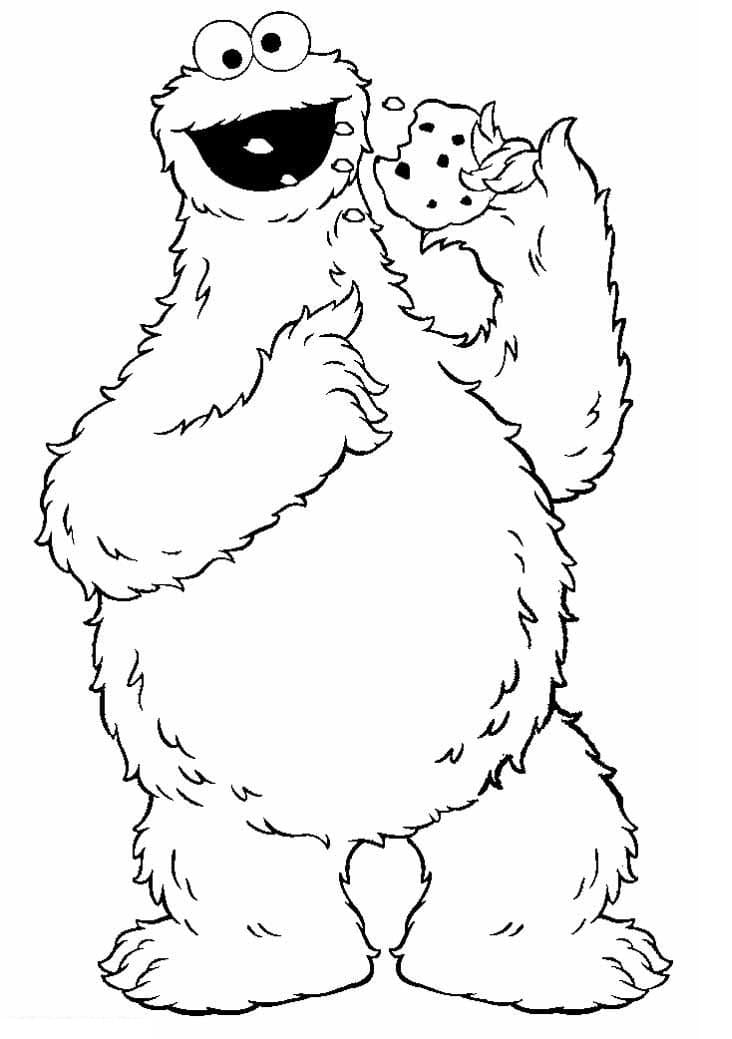 Fise de colorat cu Cookie Monster de colorat p05