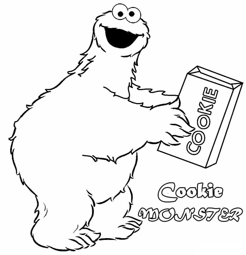Fise de colorat cu Cookie Monster de colorat p09