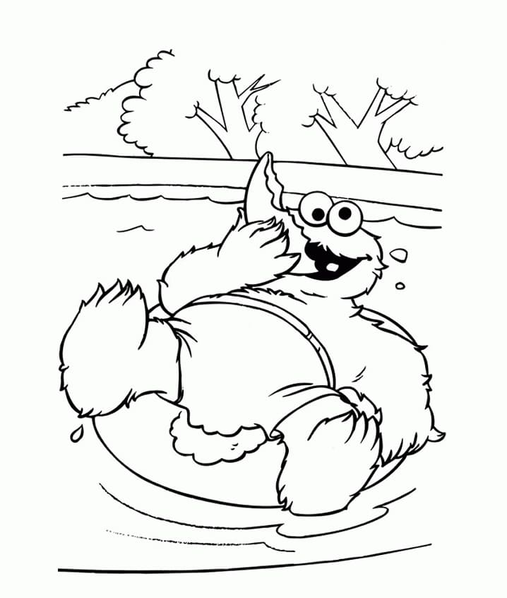 Fise de colorat cu Cookie Monster de colorat p20