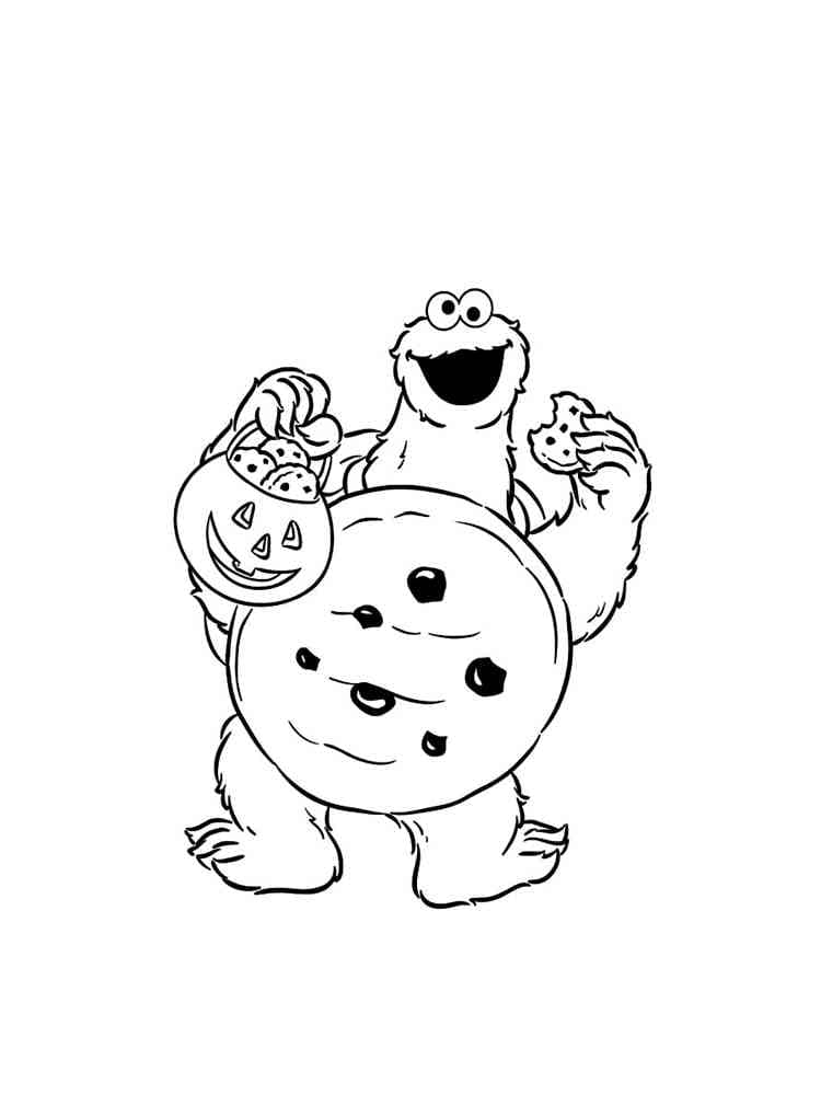 Fise de colorat cu Cookie Monster de colorat p21