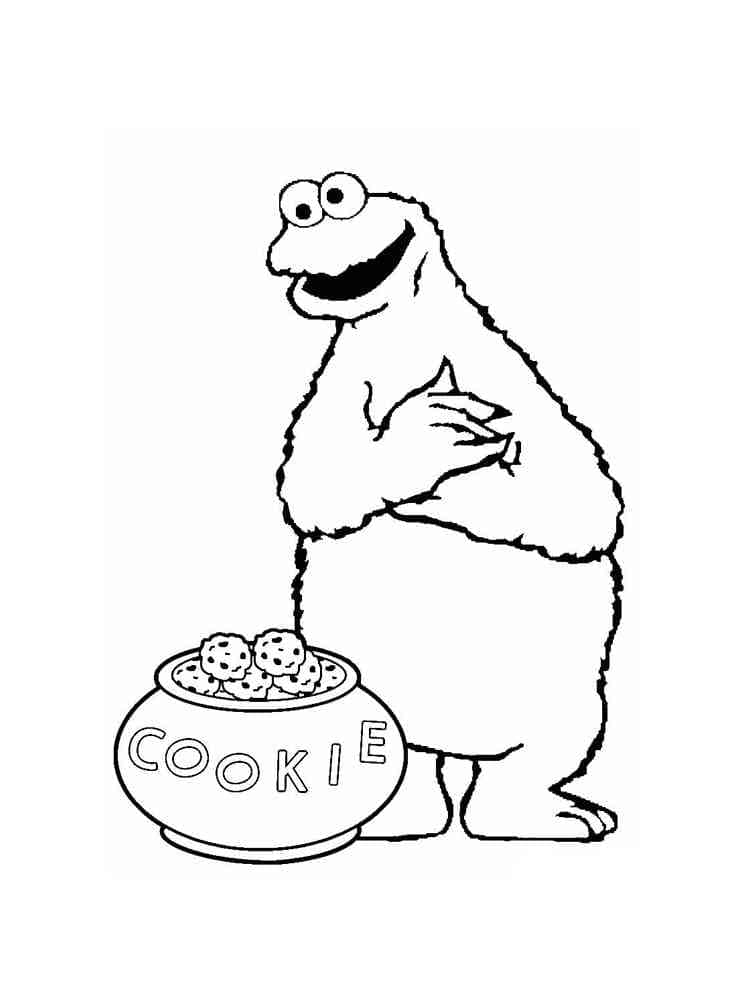 Fise de colorat cu Cookie Monster de colorat p29
