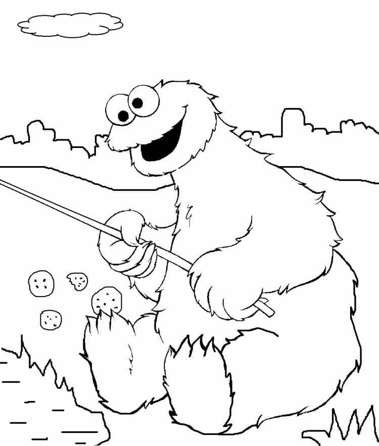 Fise de colorat cu Cookie Monster de colorat p31
