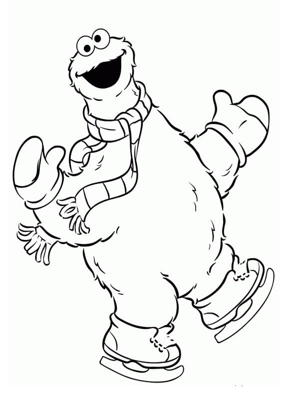 Fise de colorat cu Cookie Monster de colorat p37