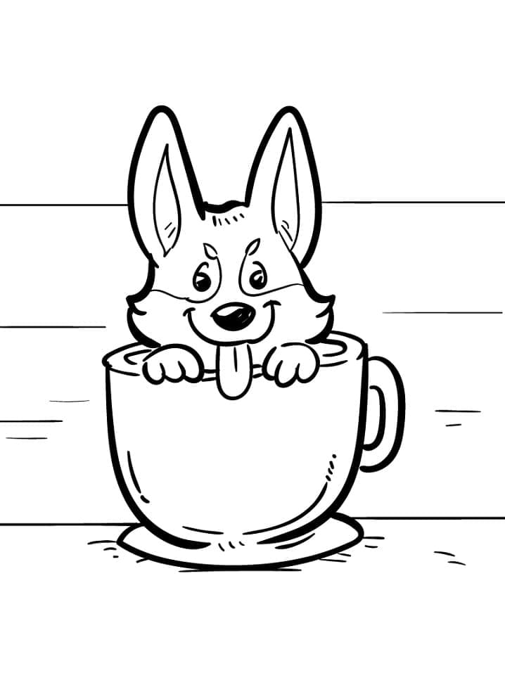 Planse de colorat cu Corgi