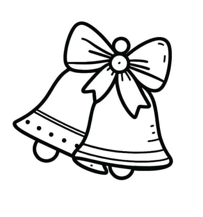 Fise de colorat cu Craciun Clopotei de colorat p02