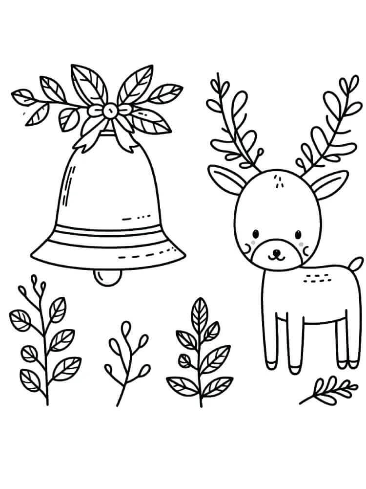 Fise de colorat cu Craciun Clopotei de colorat p03