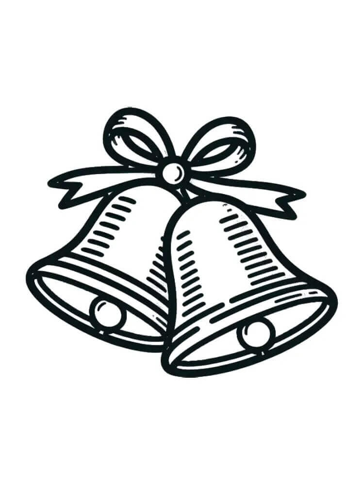 Fise de colorat cu Craciun Clopotei de colorat p04