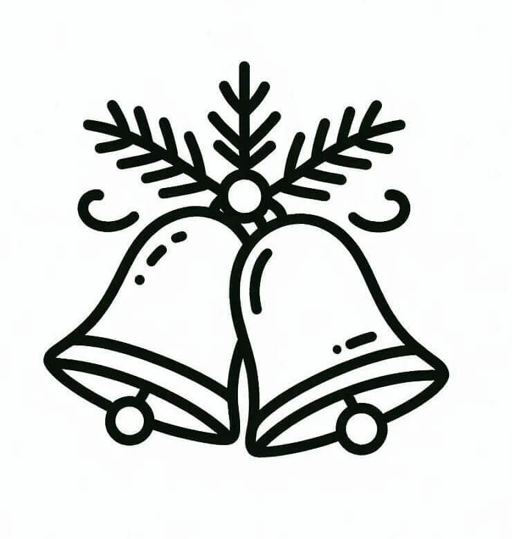 Fise de colorat cu Craciun Clopotei de colorat p07